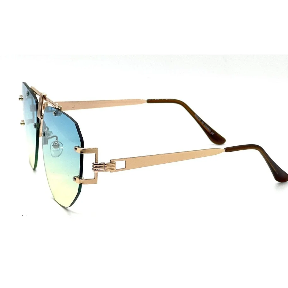 Men Women Classic Green Modern Retro Shield Party Club‎ Rave SUN GLASSES Lentes